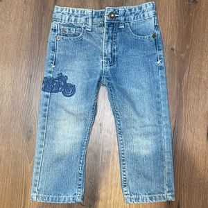 •NWOT• Kitestrings by Hartstrings Boys Slim Fit Denim Jeans w/ Embroidery (2T)